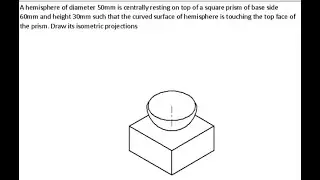 Isometric projection Problem No 15  Engineering Graphics, Isometric projection engineering drawing