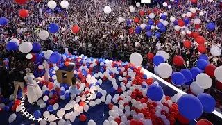 100K balloons dropped to close out the Democratic National Convention in Chicago