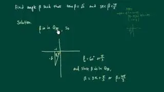 Inverse Trig: How to Find the Angle Given Tan(beta)