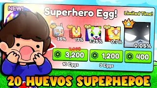 ABRO 20 HUEVOS DE SUPERHEROE Y CONSIGO ESTO EN PET SIMULATOR 99 DE ROBLOX!!!