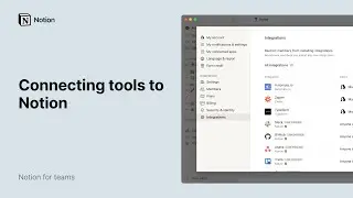 Connecting tools to Notion