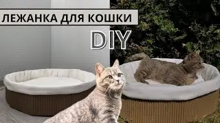 DIY//ЛЕЖАНКА ДЛЯ КОШКИ ИЗ КАРТОНА 🐈‍⬛