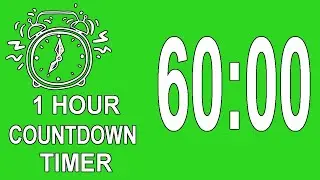 Countdown Timer । 🎞🎞 [1 Hour Green Screen] 60 Minutes  No Copyright! FREE Video🎞🎞