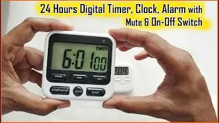 KTKUDY Digital Kitchen Timer with Mute & ON-Off Switch, 24 Hour Clock, Alarm & Large Display Review.