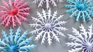 ❄️ СНЕЖИНКА ИЗ БУМАГИ ❄️ 3D PAPER SNOWFLAKE ❄️