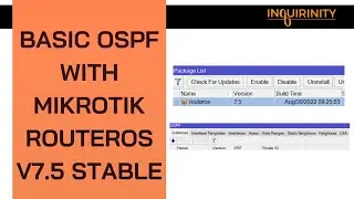 Basic OSPF with MikroTik RouterOS v 7.5 Stable