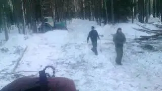 делаю дорогу в делянку на дт 75