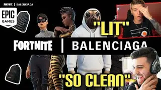 STREAMERS REACT TO *NEW* BALENCIAGA SKINS + WRAPS IN THE FORTNITE ITEM SHOP!