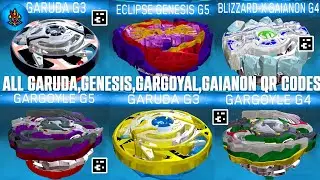 ALL QR CODES GARUDA, GENESIS, GARGOYAL, GAIANON BEYBLADE BURST APP | TOTAL BURST