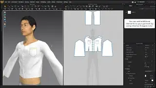 Marvelous Designer; Buttons,  Simple pockets, Simple pocket with zippers