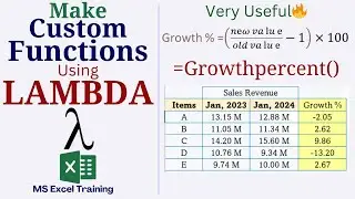 Make Custom Function Using LAMBDA in Excel | Step by Step Guide