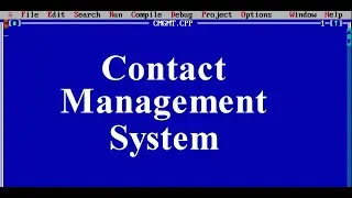 Contact Management System Project in C