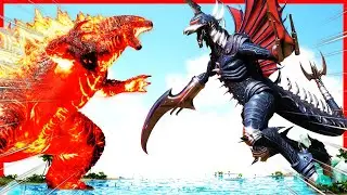 NEW GIGAN vs NUCLEAR GODZILLA in ARK