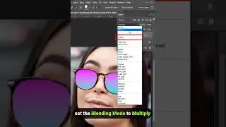 How to Turn Normal Glasses Into Sunglasses in Photoshop #shorts