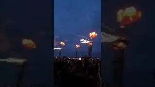 Фаер шоу на концерте Rammstein