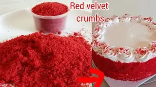 Red velvet crumbs | How to make red velvet crumbs