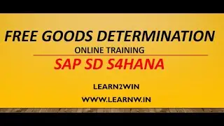 free goods determination sap sd s4hana | sap sd online training | business process sap sd s4hana