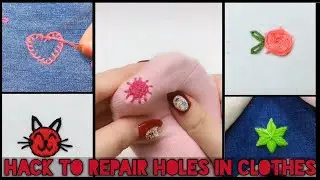 Easy Embroidery Hack to Repair Hole in Clothes