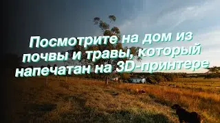 Посмотрите на дом из почвы и травы, который напечатан на 3D-принтере