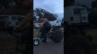 When your bicycle doesn't cut it, add a tractor tire.