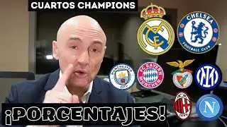 REAL MADRID-CHELSEA, MANCHESTER CITY-BAYERN... PORCENTAJES CUARTOS CHAMPIONS TRAS EL SORTEO!!