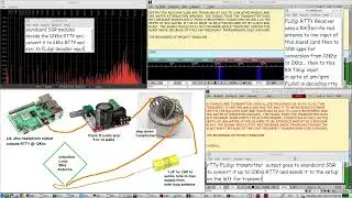 pi4 DiY 'Through the Earth'  CAVE RADIO 12kHZ VLF RTTY Transmitter & Receiver - LIVE demo