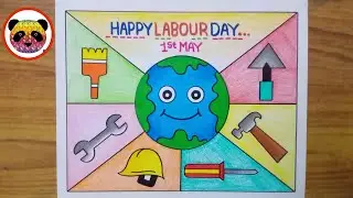 World Labour Day Drawing / World Labour Day Poster Drawing / Labour Day Drawing Easy Steps