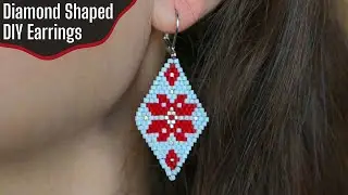 NEW! Geometrical Flowers Earrings - Step-By-Step Tutorial || Delica beads