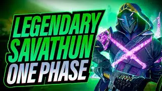 SOLO ONE PHASE LEGENDARY SAVATHUN WITH HUNTER GLAIVE BUILD - Destiny 2 Witch Queen