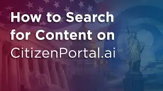 How to Search for Content on Citizen Portal