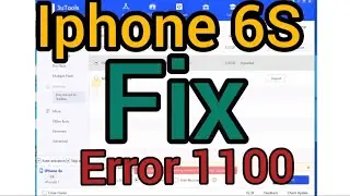 IPHONE 6S ERROR 1100/1101 | And Iphone 6 error 1100 FIXED|HOW TO FIX ERROR 1100 or 1101