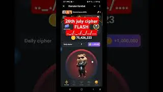 Hamster Kombat 🐹  Daily Cipher 26th July. #hamsterkombat #dailycipher