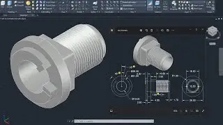 AutoCAD 3D, 3D Modeling, How to drawing 3D PVC Fitting Bolt, Autodesk, Sketches