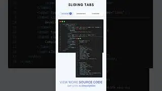 21/100 Html/CSS Animation: Sliding tabs CSS transitions 👍🔥🔥  #shorts