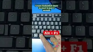 How to Embedded chart in excel in just 5 second #smartexcel