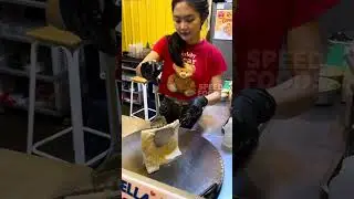 University student use after class for making roti at night market, - Chiang Mai province
