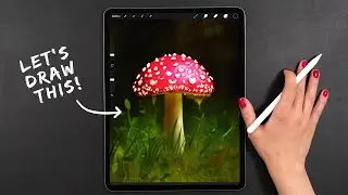 Draw a Realistic 🍄| My Procreate Digital Art Technique