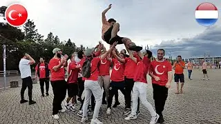 Turkish and Dutch Fans Celebrate Before Kick off EURO 2024 BERLIN