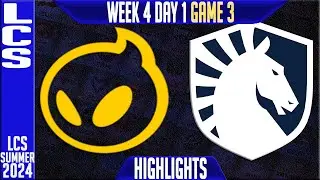 DIG vs TL Highlights Game 3 | LCS W4D1 Summer 2024 | Dignitas vs Team Liquid Week 4 Day 1