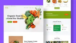 Food Website Template - Organic Food Website - HTML CSS JS