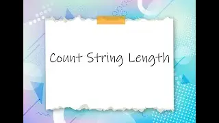 C Programs || String || Count String Length