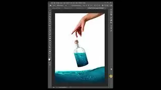 Photoshop Tutorial | Photo Manipulation | water; hand; botle