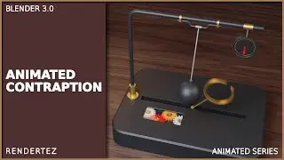 Modeling and animating a Simple Contraption ( Animated ) in Maya / Blender