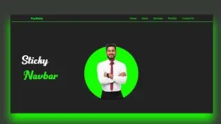 Sticky Navigation On Scroll bar using HTML CSS & JavaScript