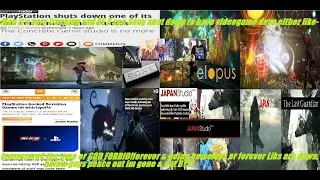 Sony Playstation  shuts down Pixel Opus Studios company! Sad news time thoughts!