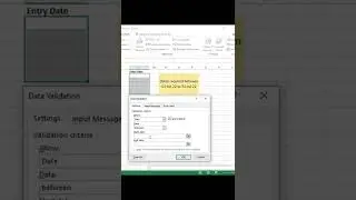 data validation on date format | excel data validation | #shorts