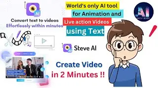 How to make animated video with steve.ai | AI Video Generator From Script: Create Video in 2 Minutes