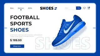 Shoes E-commerce website | How To E-Commerce website Using HTML & CSS | landing page design 2021