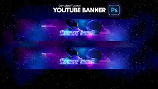 How to Make a YouTube banner with Actual Size | Adobe Photoshop Tutorial