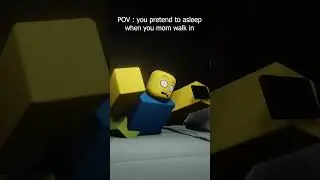 pov you pretend to asleep when you mom walk in💀  #RobloxAnimation #shorts #short #memes #roblox